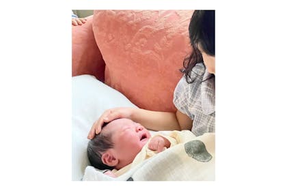Marie Kondo with her new baby
