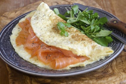 19. Smoked salmon omelette