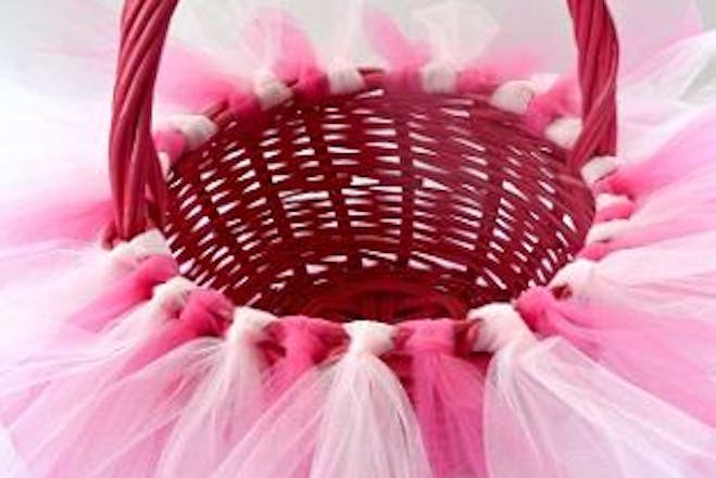 Pink Easter tutu basket