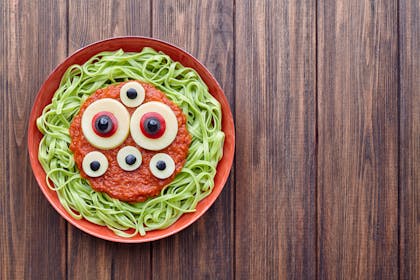 pasta made to look like an alien