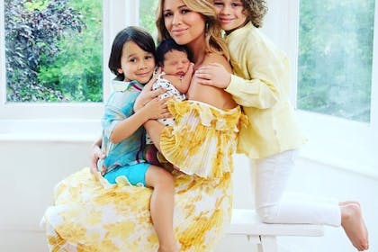 Kimberley Walsh with her children 