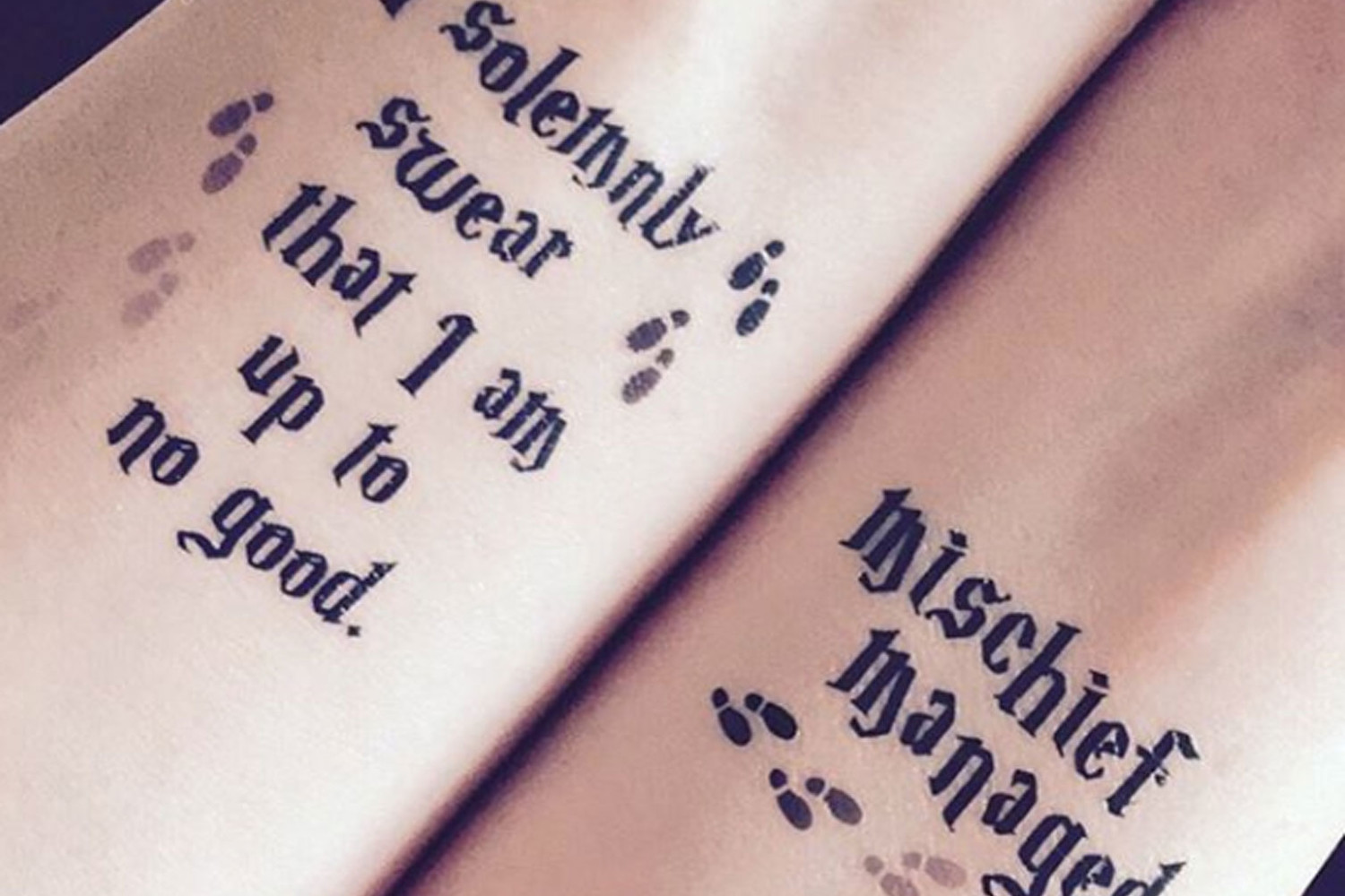 Harry Potter inspired Mischief Managed temporary  Etsy  Harry potter  tattoos Harry potter tattoo sleeve Tattoos