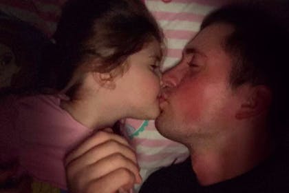 Dan Osborne kissing daughter