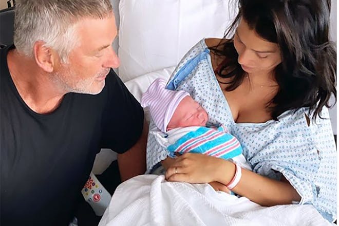 Alec and Hilaria Baldwin with new son