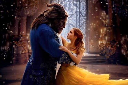 Belle and the Beast dancing in Disney's 2017 Beauty and the Beast movie