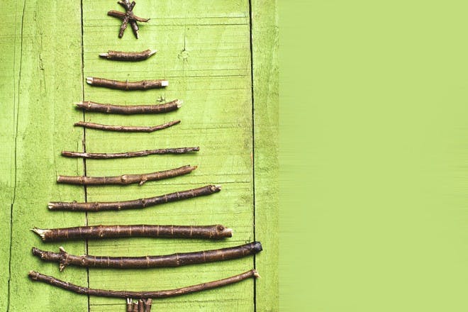 Twig Christmas tree card
