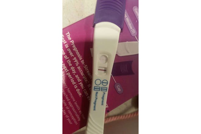 Faint line on pregnancy test Kenna 18