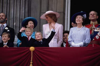 Princess Diana, William and Harry and the Queen and Prince Philip