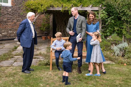 The Cambridge family with Sir David Attenborough.