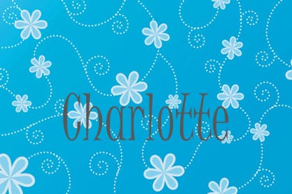 flowers and blue background pattern