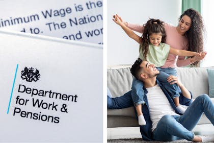 Department for work & pensions/happy family