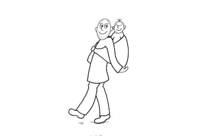 Free father's day picture - piggy back