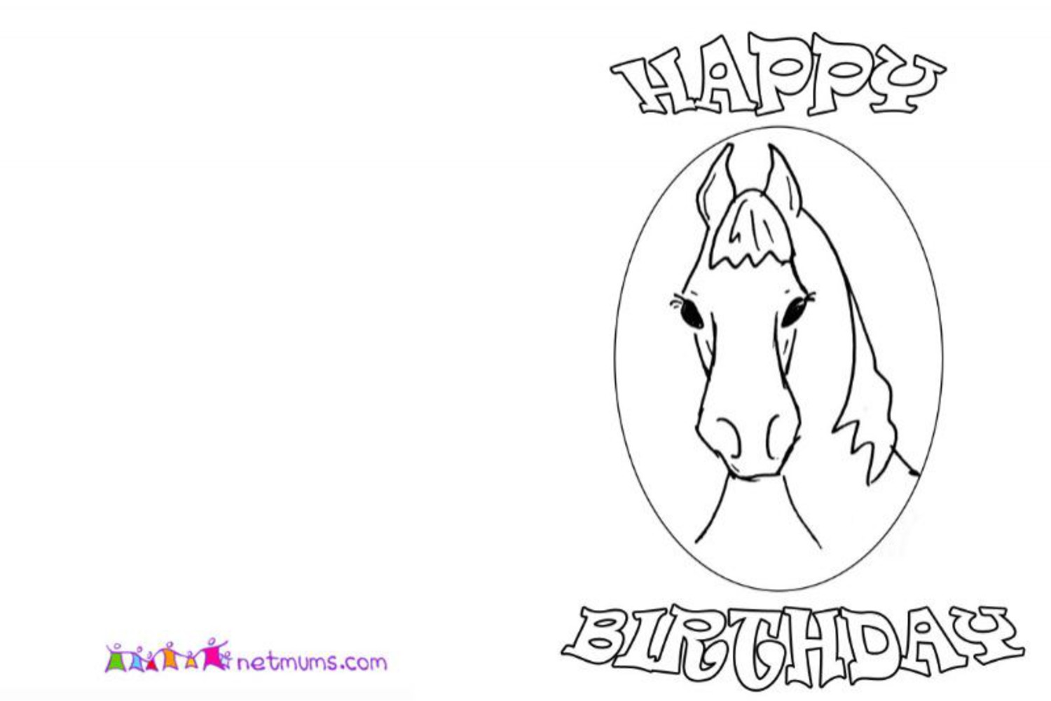 Birthday cards and pictures to print and colour - Netmums