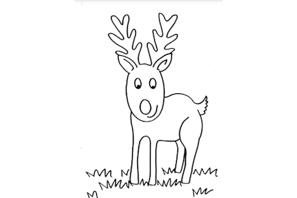 colouring in reindeer