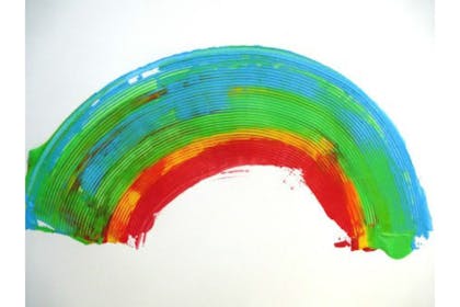 painting of rainbow