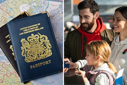 British passport / family at airport