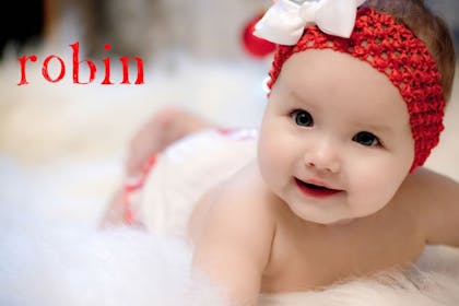 Baby with red headband
