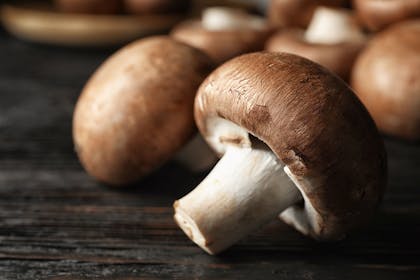 Close up of chestnut mushrooms