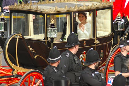 Bride in carriage