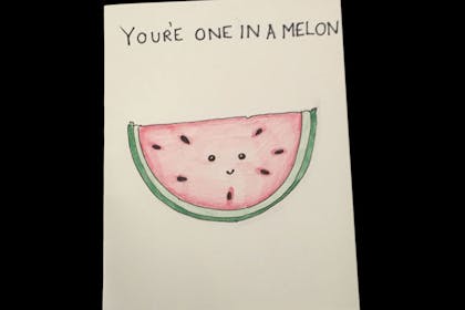 Watermelon Valentine's Day card