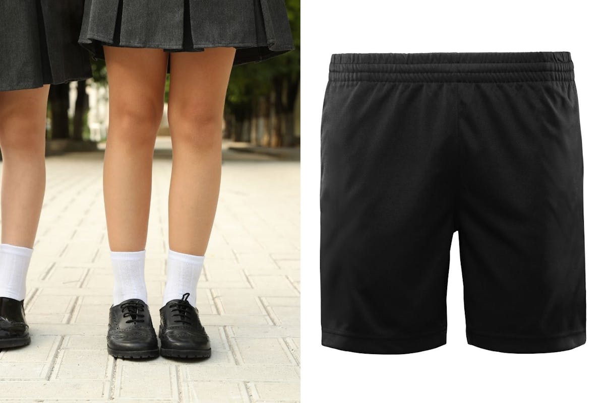 shorts with leggings under- would pass the modesty test at alliance