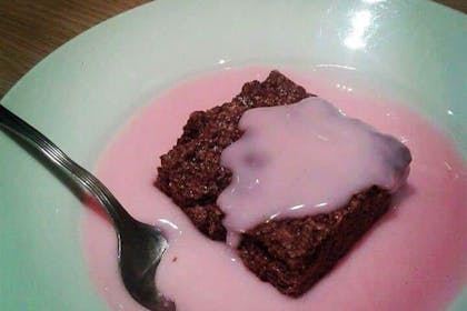 Pink custard