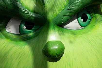 Close up of the Grinch