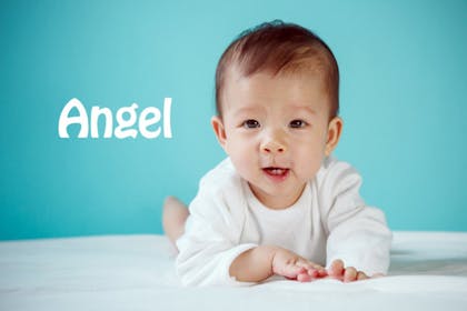 baby with blue background