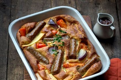 Quorn Meat Toad in the Hole with Root Vegetables