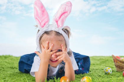 Girl with Easter bunny ears