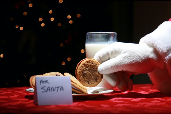 Cookies and milk left for Santa on Christmas Eve