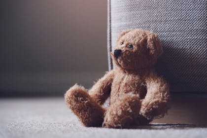 Sad looking teddy bear