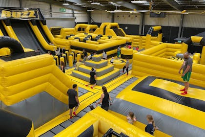 Huge area of inflatables
