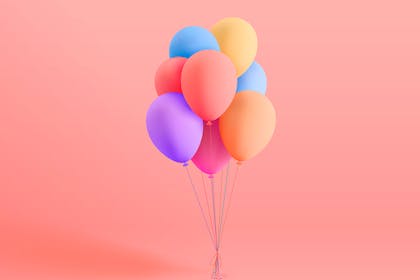 Bunch of coloured balloons