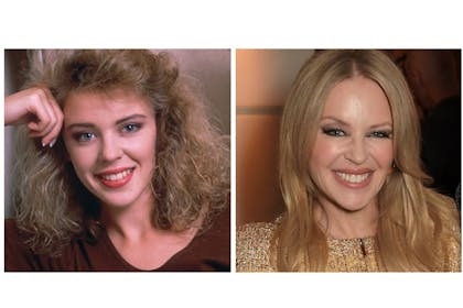 Kylie Minogue then and now