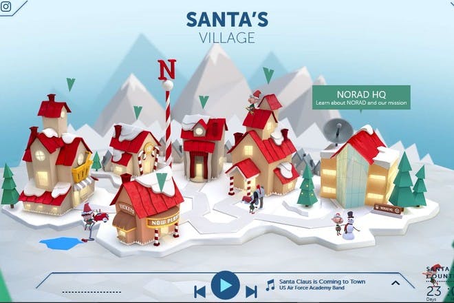 NORAD Santa Tracker - Santa's village