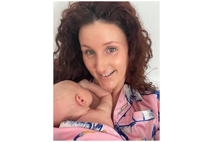 Bronagh Waugh with her new baby 