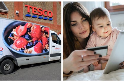Tesco online deliveries / mum paying for order online with daughter