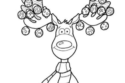 rudolph the reindeer  free printable Christmas colouring picture