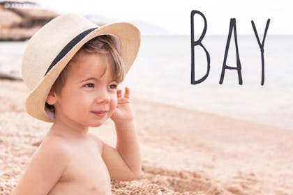 child at beach - Bay baby name