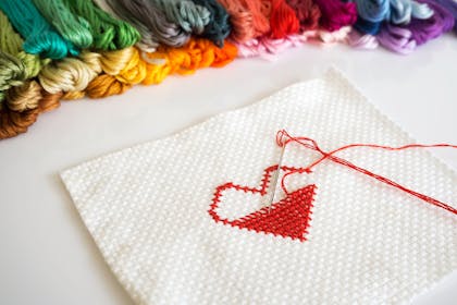 Cross stitch heart