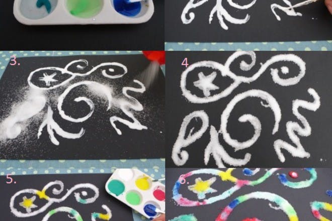 how to make salt paintings