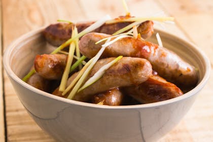 Maple and ginger cocktail sausages