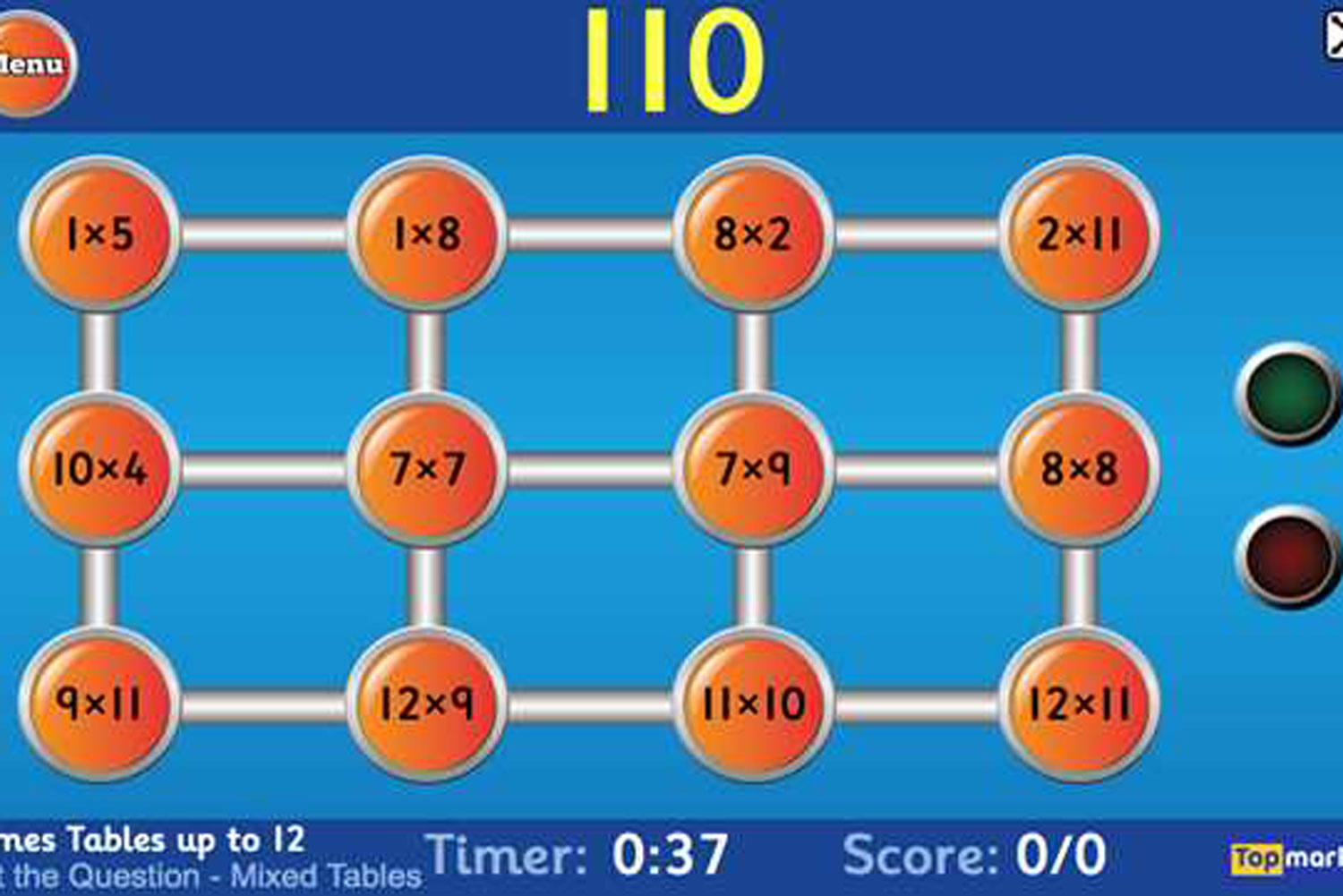 time table multiplication games