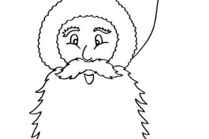   free printable Christmas colouring picturesanta face