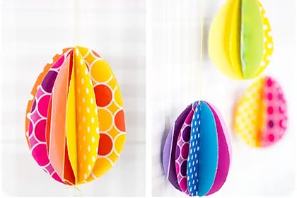 Colourful paper eggs