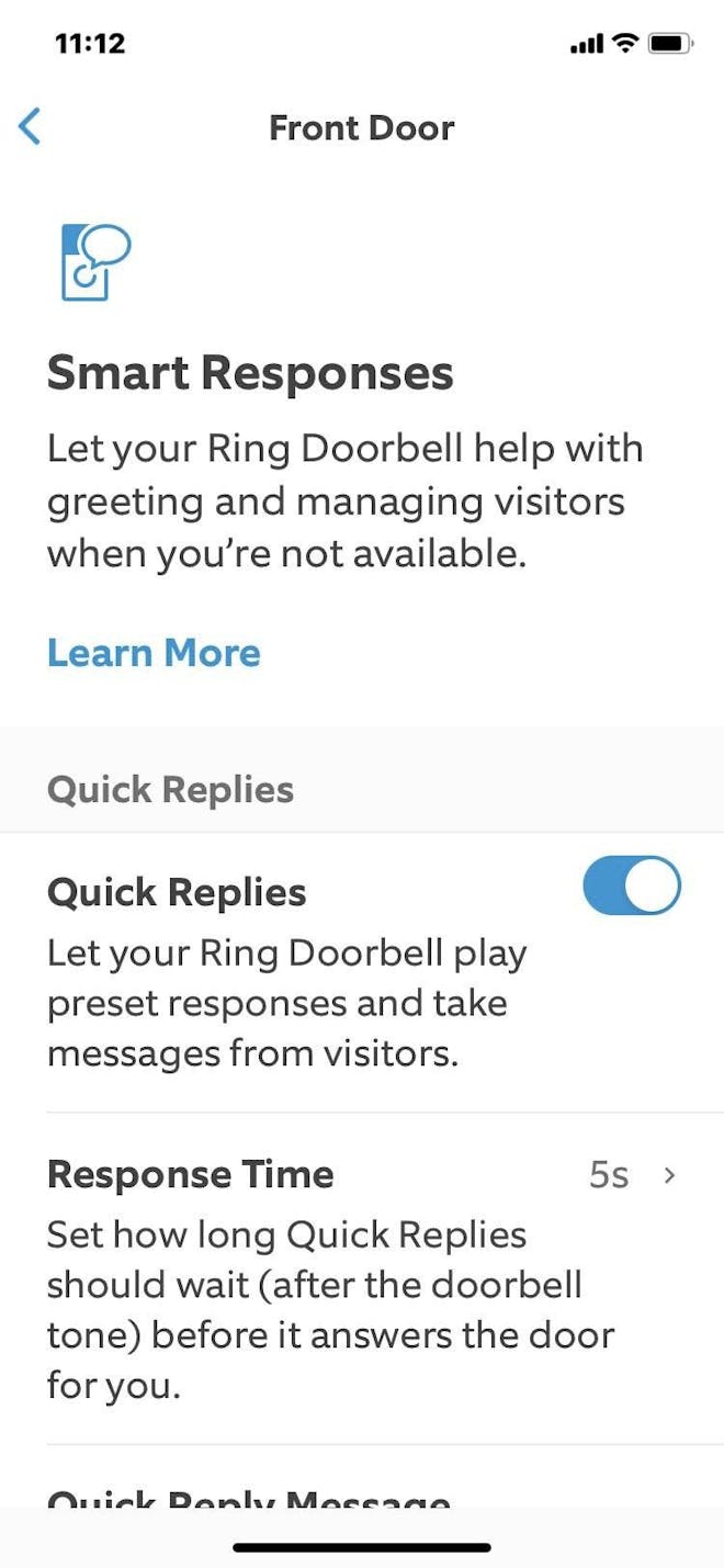Ring doorbell greeting
