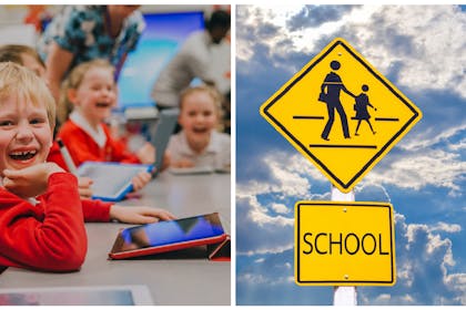 School pupil / school sign