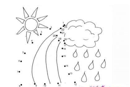 23. Sun and showers dot-to-dot