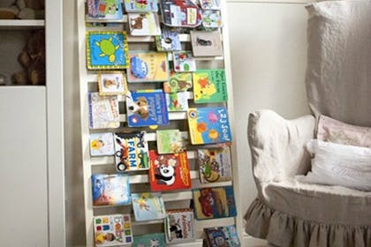 Creative book storage for child's bedroom